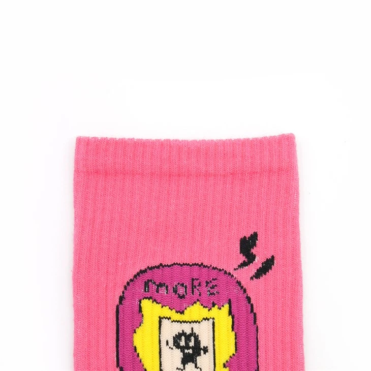 Pink Cartoon Socks